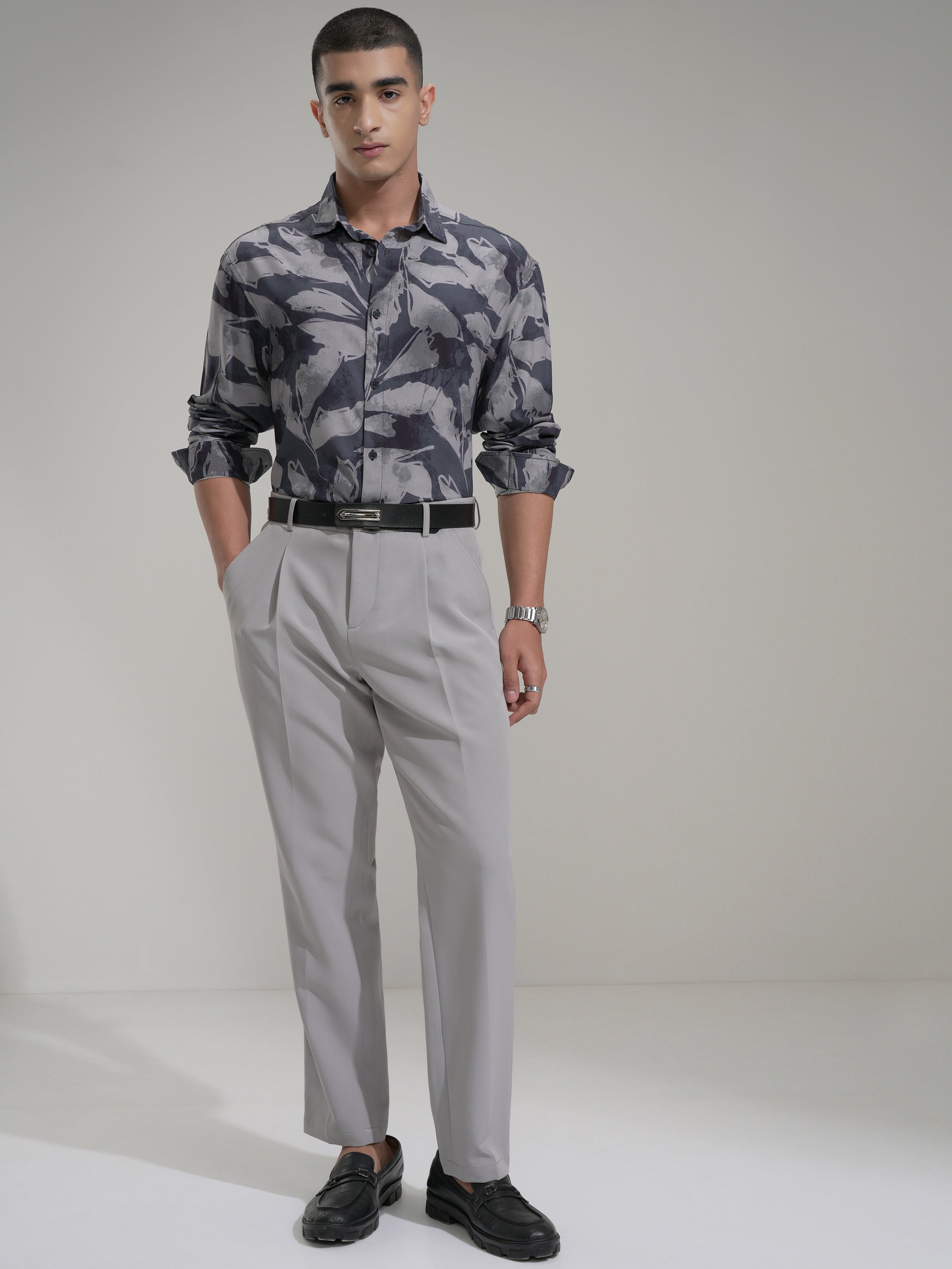 Highlander Men Blue Printed Relaxed Fit Casual Shirt - Blue - Image 2