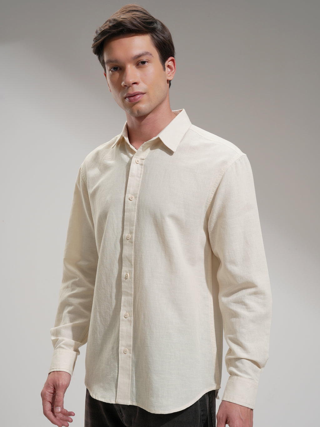 Highlander Men Blue Self Design Relaxed Fit Casual Shirt - Blue - Image 4