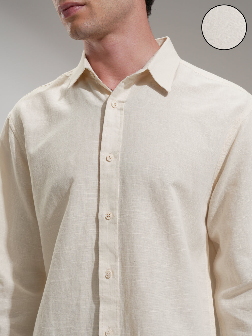 Highlander Men Blue Self Design Relaxed Fit Casual Shirt - Blue - Image 5