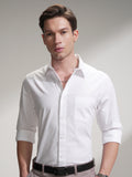 Highlander Men White Self Design Slim Fit Casual Shirt - White - Image 1