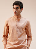 Highlander Men Peach Solid Relaxed Fit Casual Shirt - Peach - Image 1