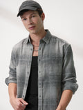 Highlander Men Grey Checked Relaxed Fit Casual Shirt - Grey - Image 1