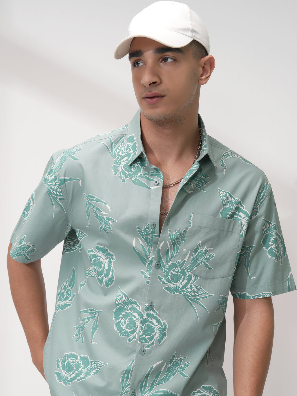 Highlander Men Green Printed Relaxed Fit Casual Shirt - Green - Image 1