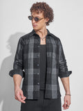 Highlander Men Black Checked Slim Fit Casual Shirt - Black - Image 1