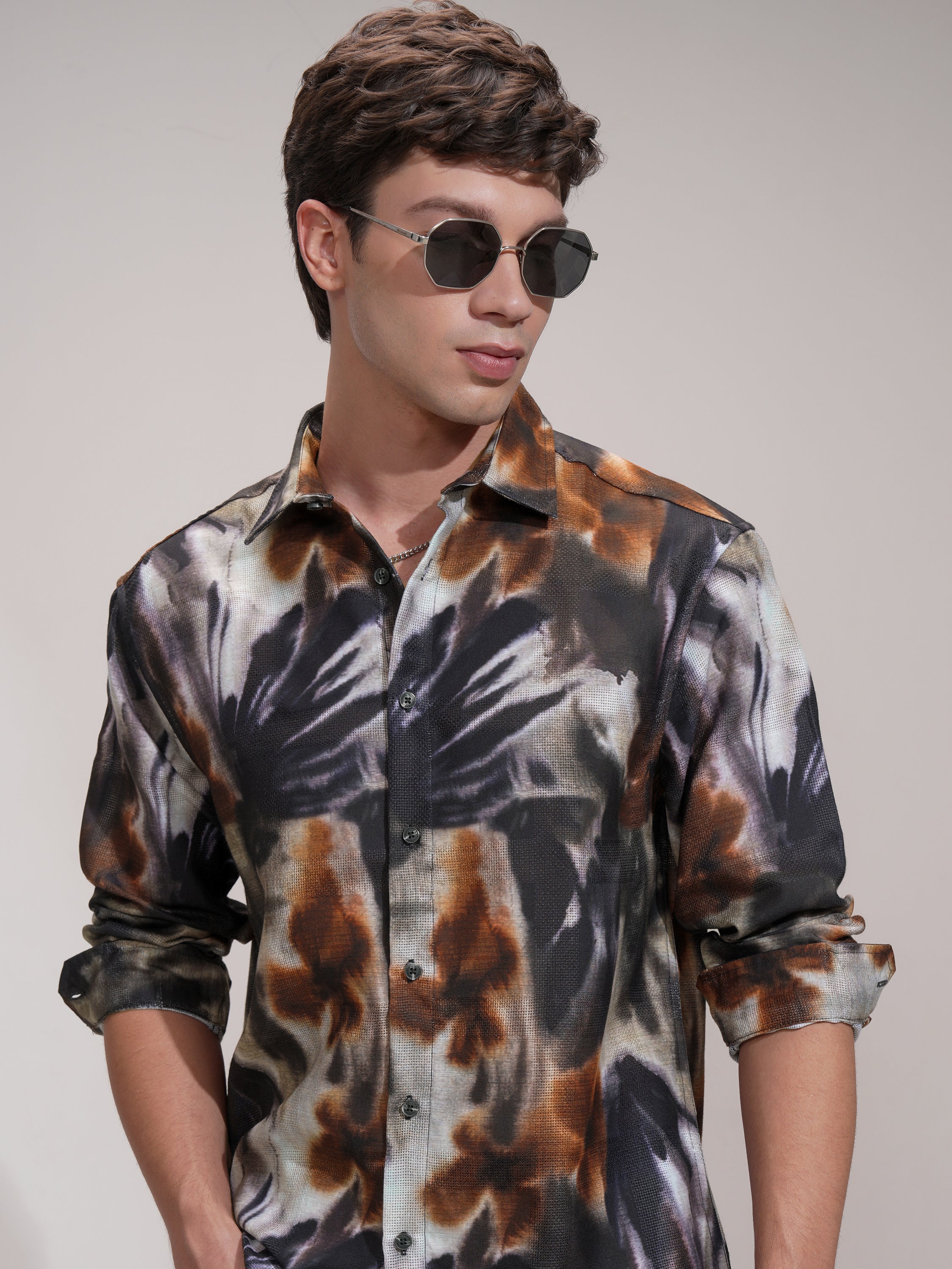 Highlander Men Multi Printed Relaxed Fit Casual Shirt - Multi - Image 1