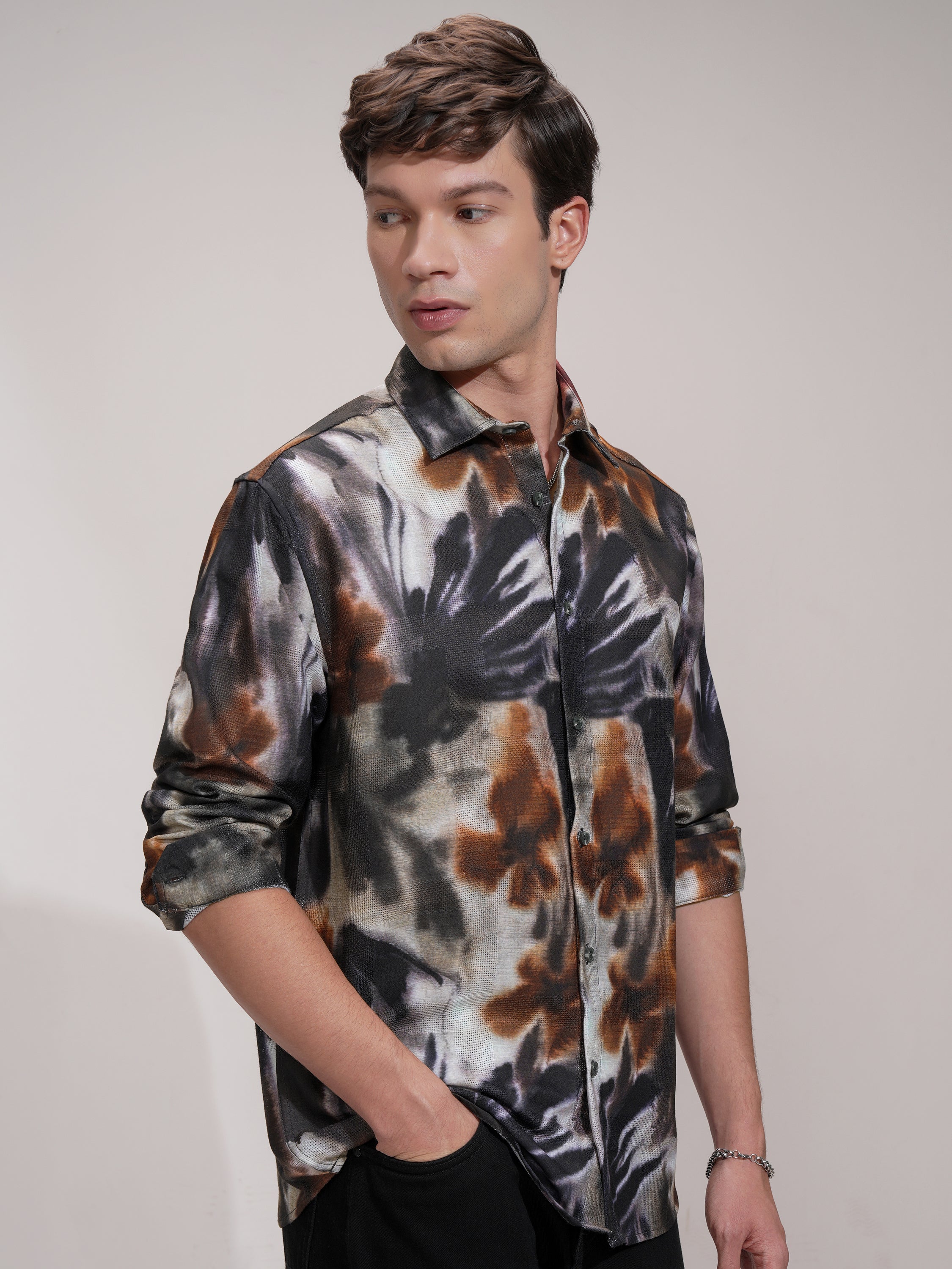 Highlander Men Multi Printed Relaxed Fit Casual Shirt - Multi - Image 6