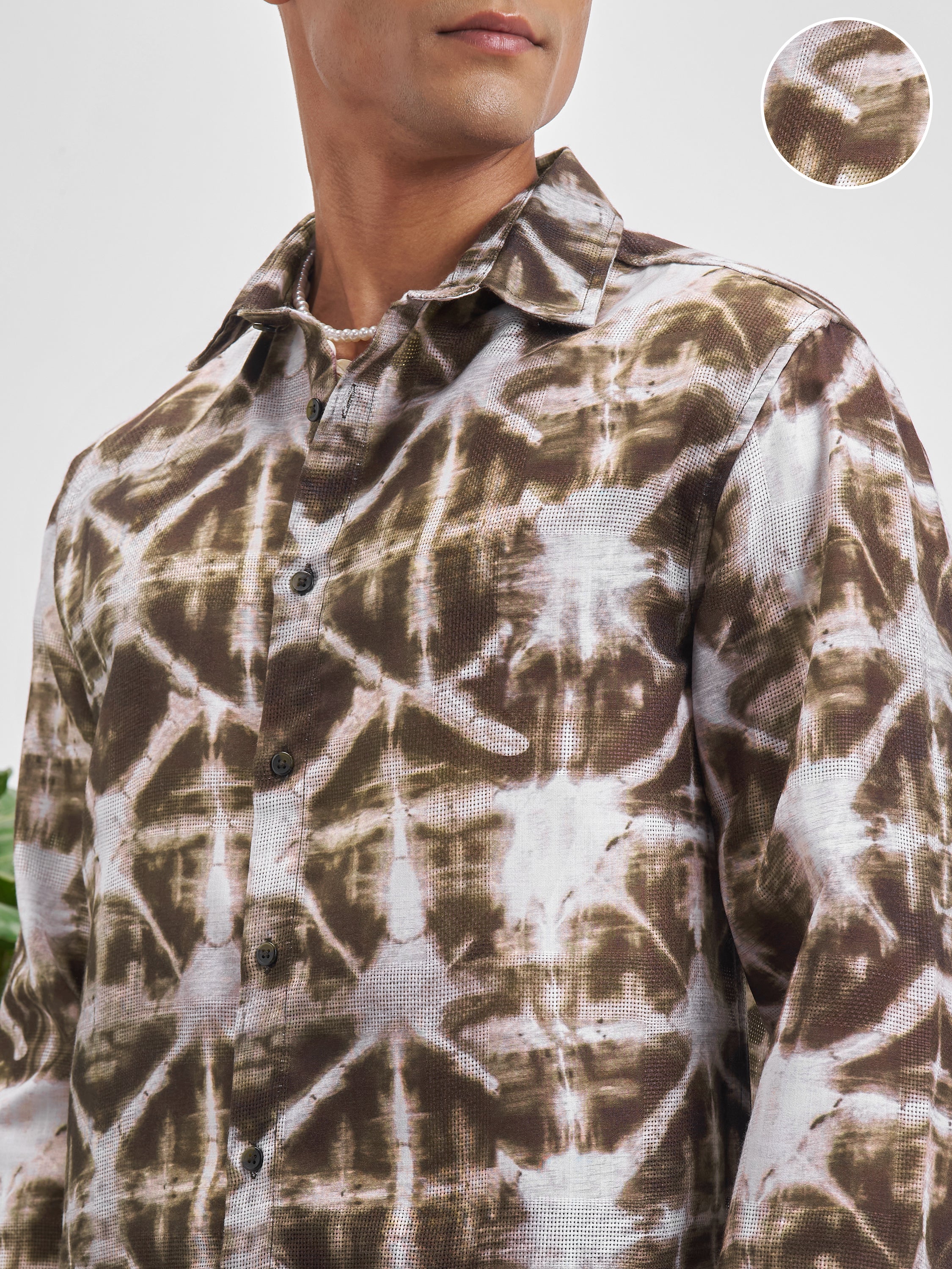 Highlander Men Brown Printed Relaxed Fit Casual Shirt - Brown - Image 5