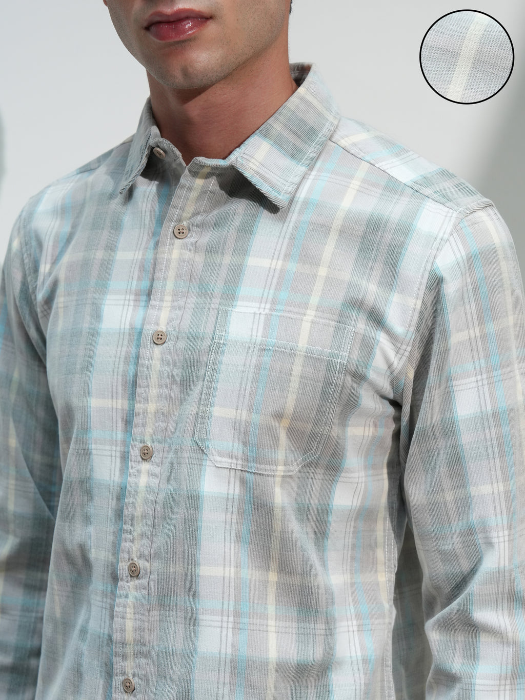 Highlander Men Tan Checked Slim Fit Casual Shirt - Tan - Image 5