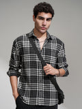 Highlander Men Black Checked Relaxed Fit Casual Shirt - Black - Image 1