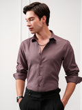 Highlander Men Purple Self Design Slim Fit Casual Shirt - Purple - Image 1