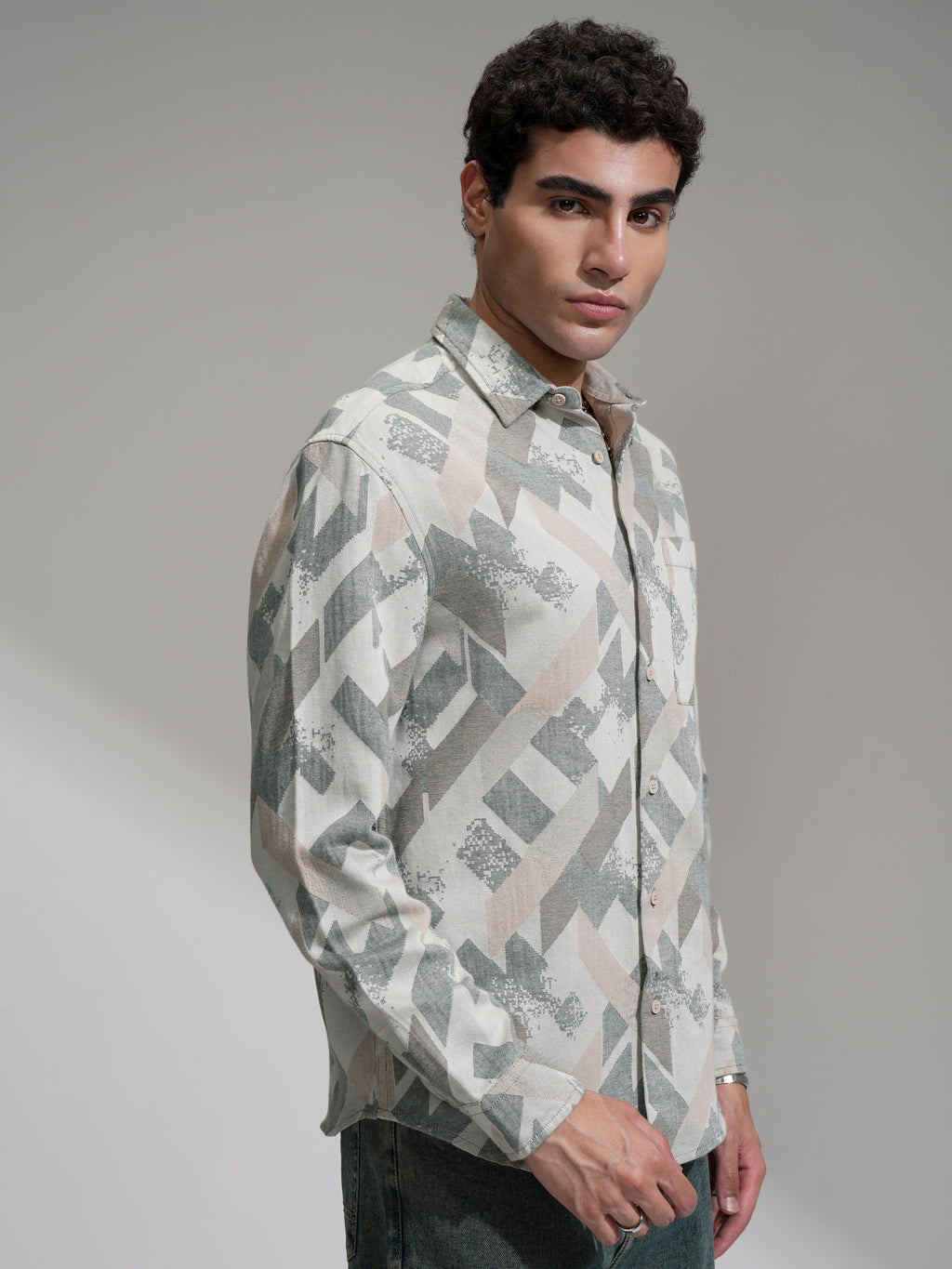 Highlander Men Green Printed Relaxed Fit Casual Shirt - Green - Image 6