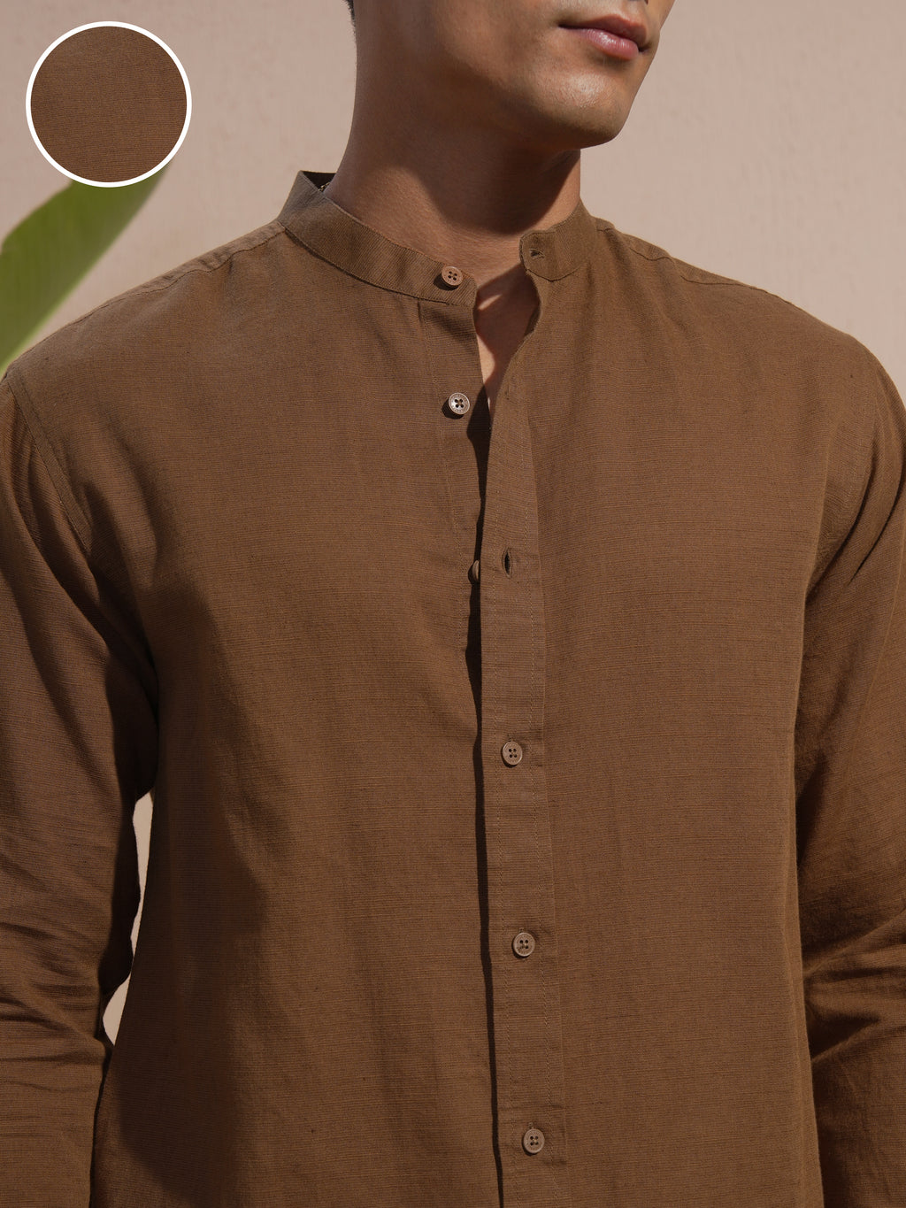 Highlander Men Brown Solid Relaxed Fit Casual Shirt - Brown - Image 5