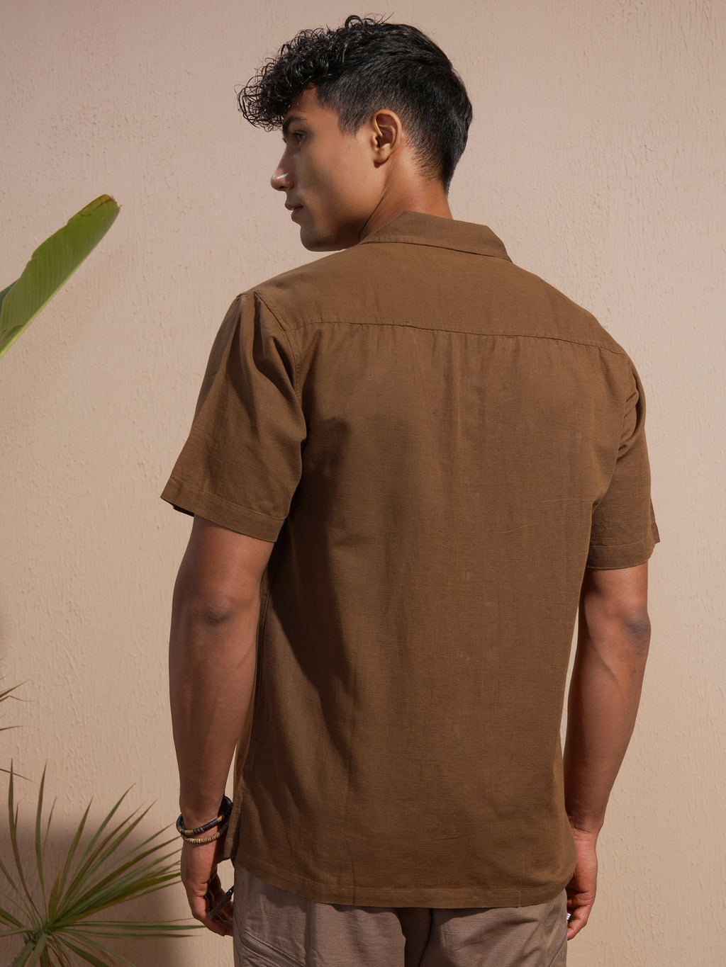 Highlander Men Brown Solid Relaxed Fit Casual Shirt - Brown - Image 3