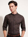 Highlander Men Brown Solid Relaxed Fit Casual Shirt - Brown - Image 1