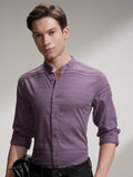 Highlander Men Purple Striped Slim Fit Casual Shirt - Purple - Image 1