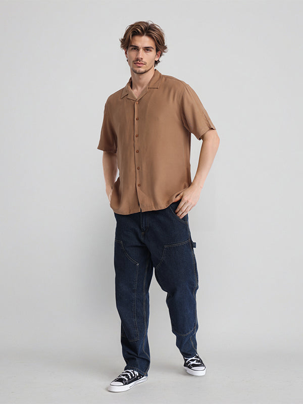 Highlander Men Rust Solid Relaxed Fit Casual Shirt - Rust - Image 2