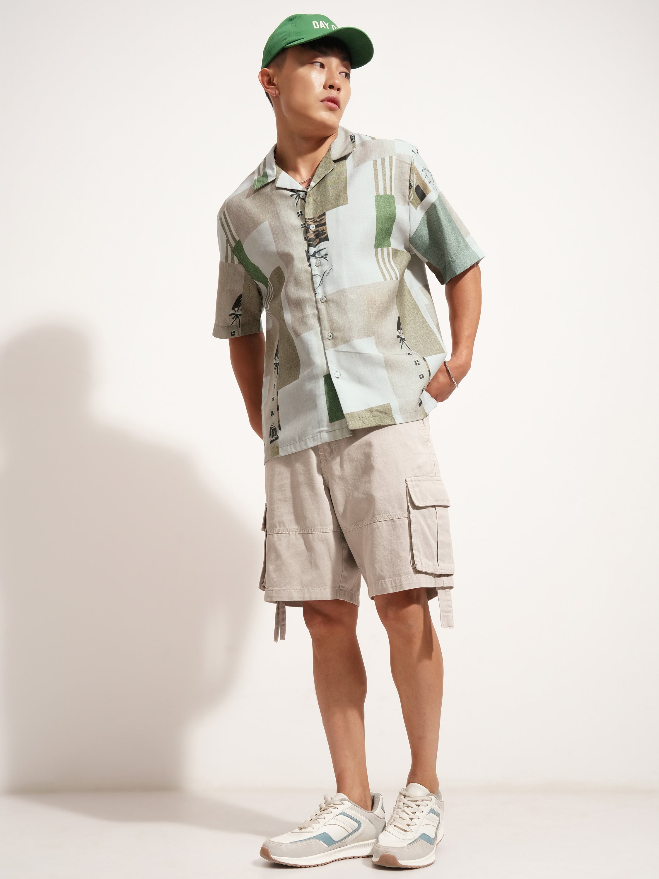 Highlander Men Green Printed Boxy Fit Casual Shirt - Green - Image 2