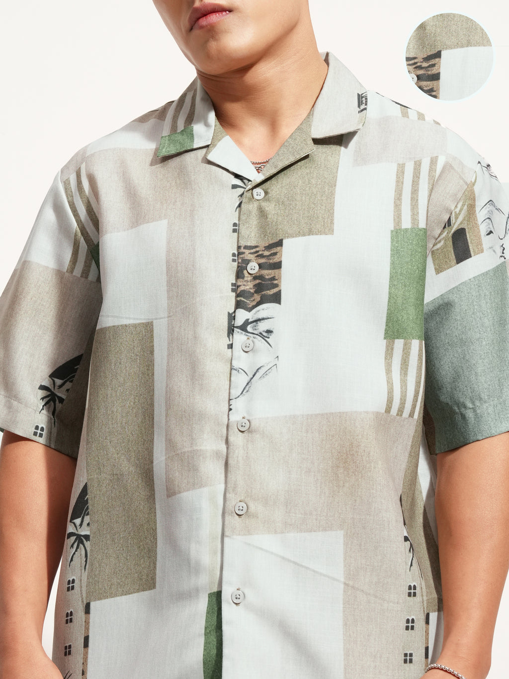Highlander Men Green Printed Boxy Fit Casual Shirt - Green - Image 5