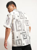 Highlander Men Off White Printed Relaxed Fit Casual Shirt - Off White - Image 1