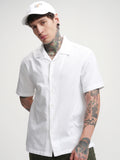 Highlander Men White Self Design Relaxed Fit Casual Shirt - White - Image 1