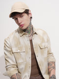 Highlander Men Beige Printed Relaxed Fit Casual Shirt - Beige - Image 1
