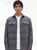 Highlander Men Black Printed Relaxed Fit Casual Shirt - Black - Image 1