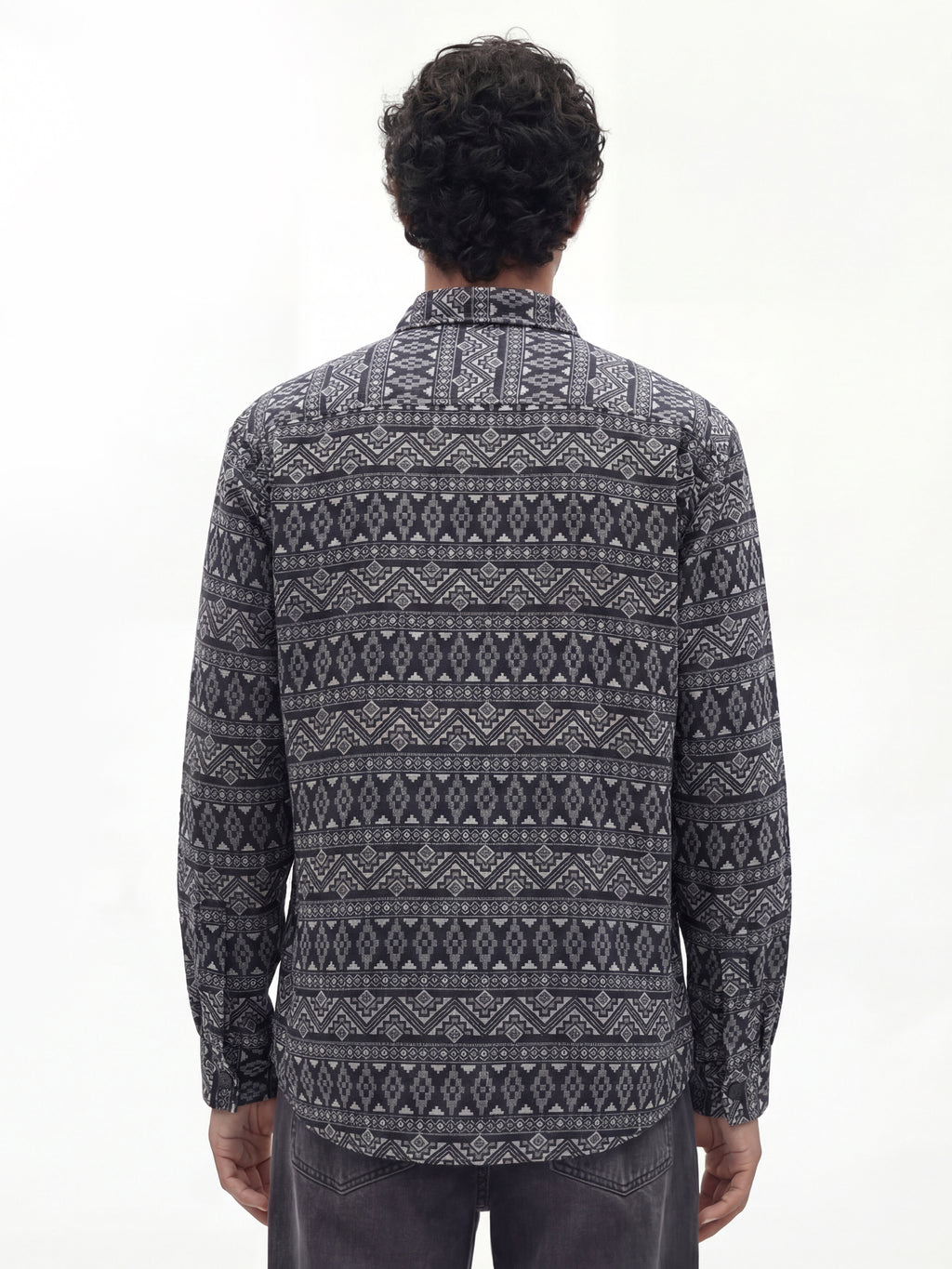 Highlander Men Black Printed Relaxed Fit Casual Shirt - Black - Image 3