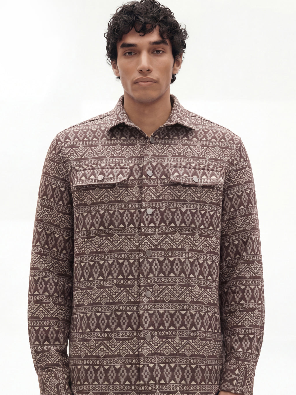 Highlander Men Brown Printed Relaxed Fit Casual Shirt - Brown - Image 1