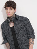 Highlander Men Grey Printed Relaxed Fit Casual Shirt - Grey - Image 1