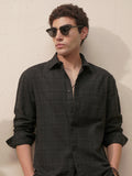 Highlander Men Black Checked Relaxed Fit Casual Shirt - Black - Image 1