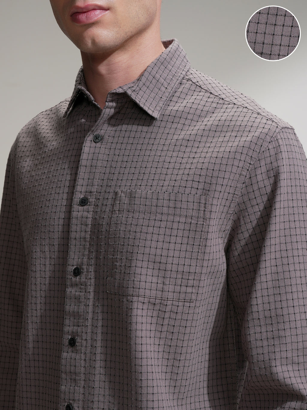 Highlander Men Tan Checked Relaxed Fit Casual Shirt - Tan - Image 5