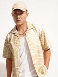 Highlander Men Beige Printed Relaxed Fit Casual Shirt - Beige - Image 1