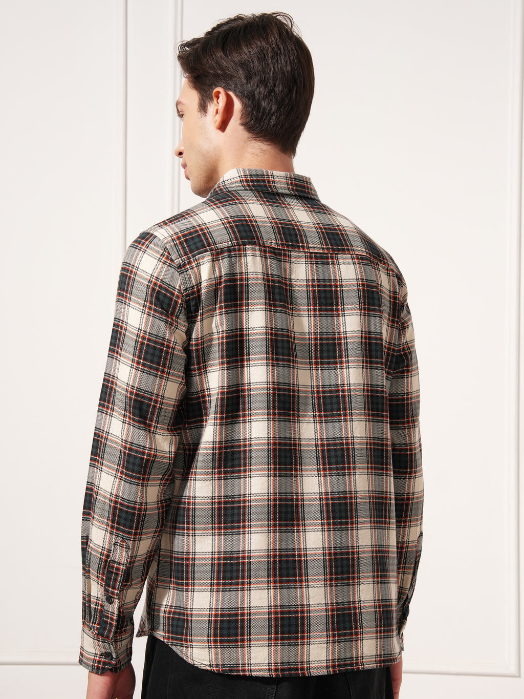 Highlander Men Green Checked Slim Fit Casual Shirt - Green - Image 3