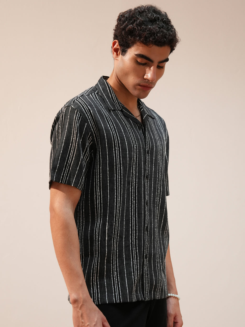 Highlander Men Grey Striped Relaxed Fit Casual Shirt - Grey - Image 6