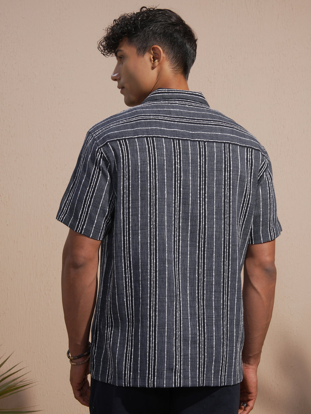 Highlander Men Blue Striped Relaxed Fit Casual Shirt - Blue - Image 3