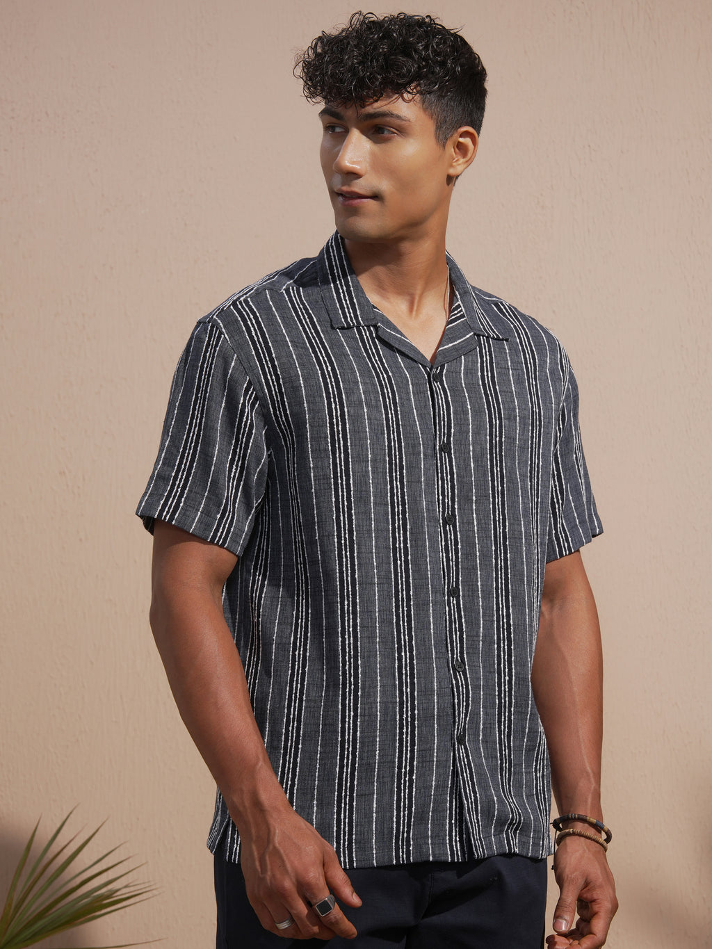 Highlander Men Blue Striped Relaxed Fit Casual Shirt - Blue - Image 6