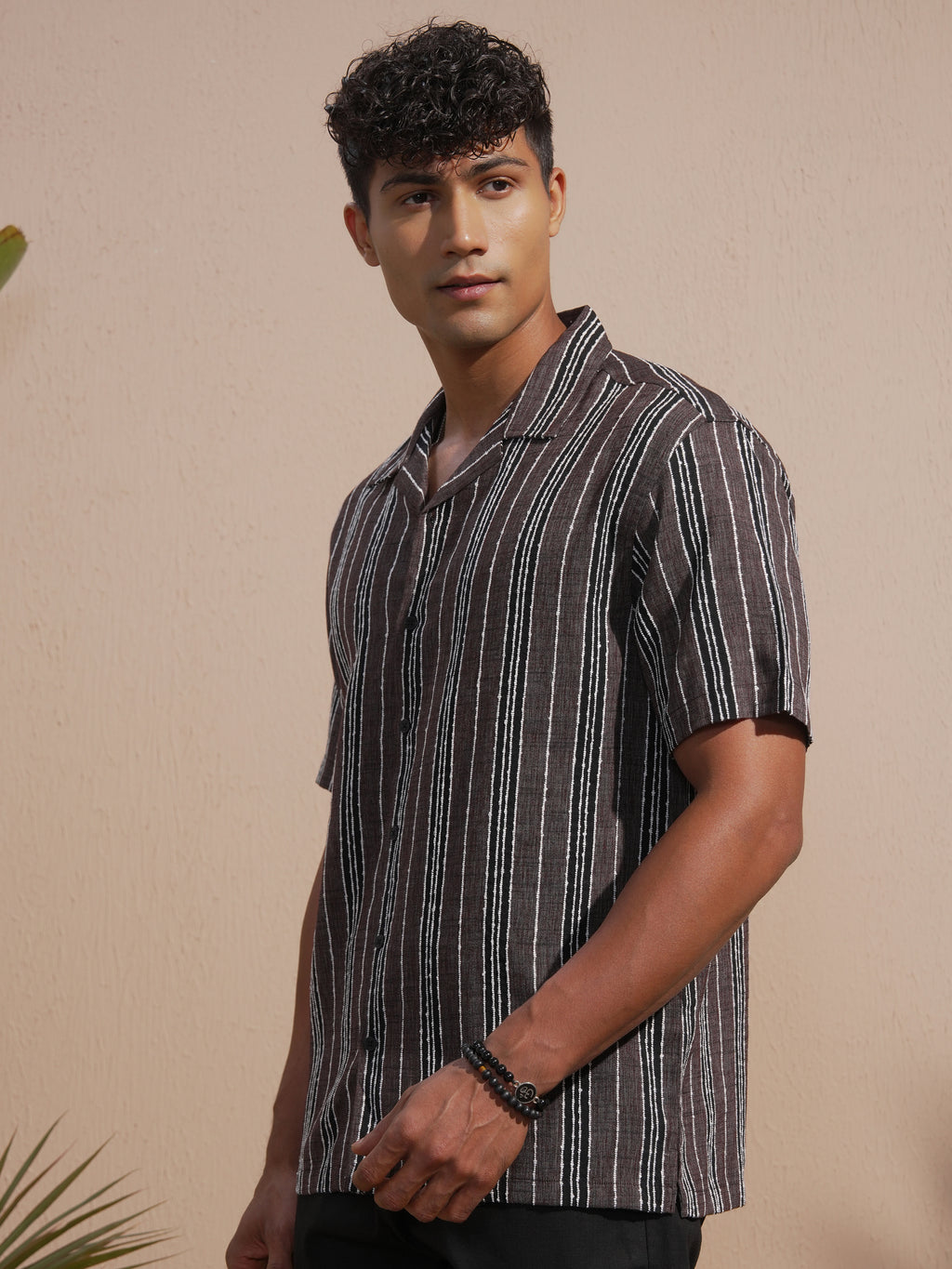 Highlander Men Maroon Striped Relaxed Fit Casual Shirt - Maroon - Image 4