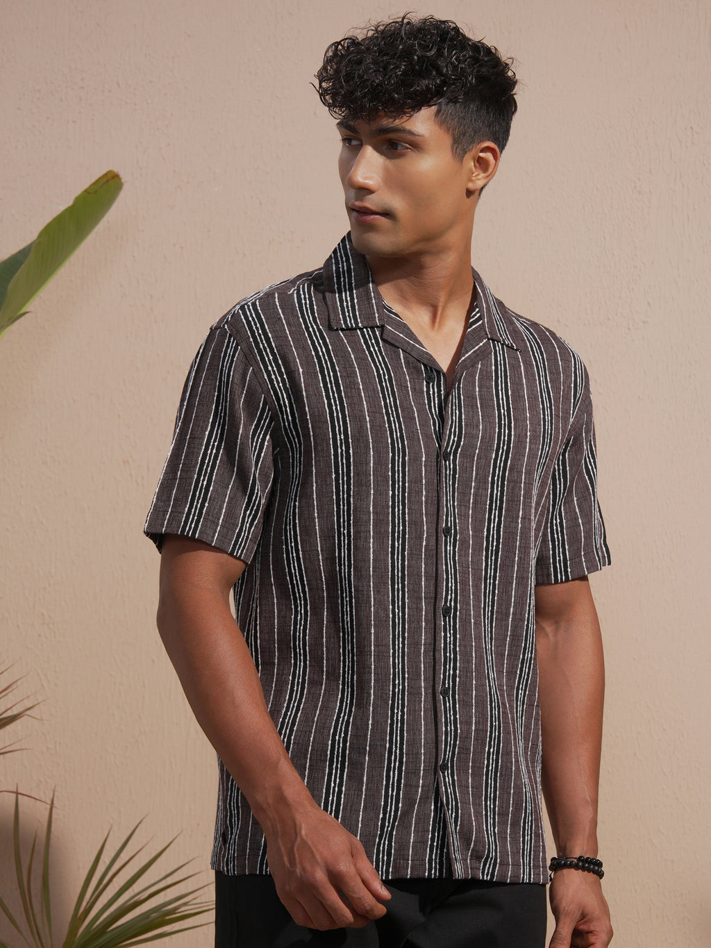 Highlander Men Maroon Striped Relaxed Fit Casual Shirt - Maroon - Image 6