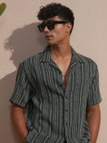 Highlander Men Grey Striped Relaxed Fit Casual Shirt - Grey - Image 1