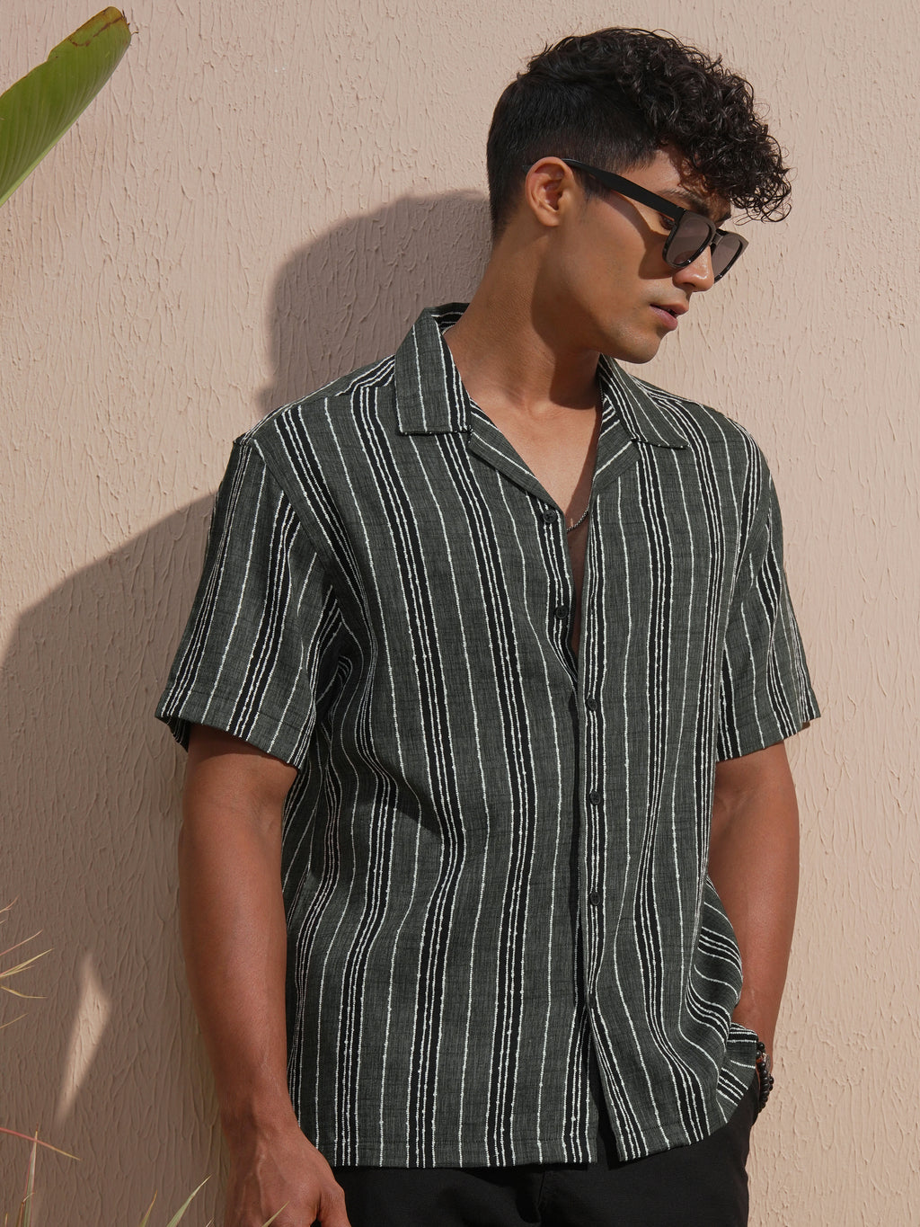 Highlander Men Grey Striped Relaxed Fit Casual Shirt - Grey - Image 6