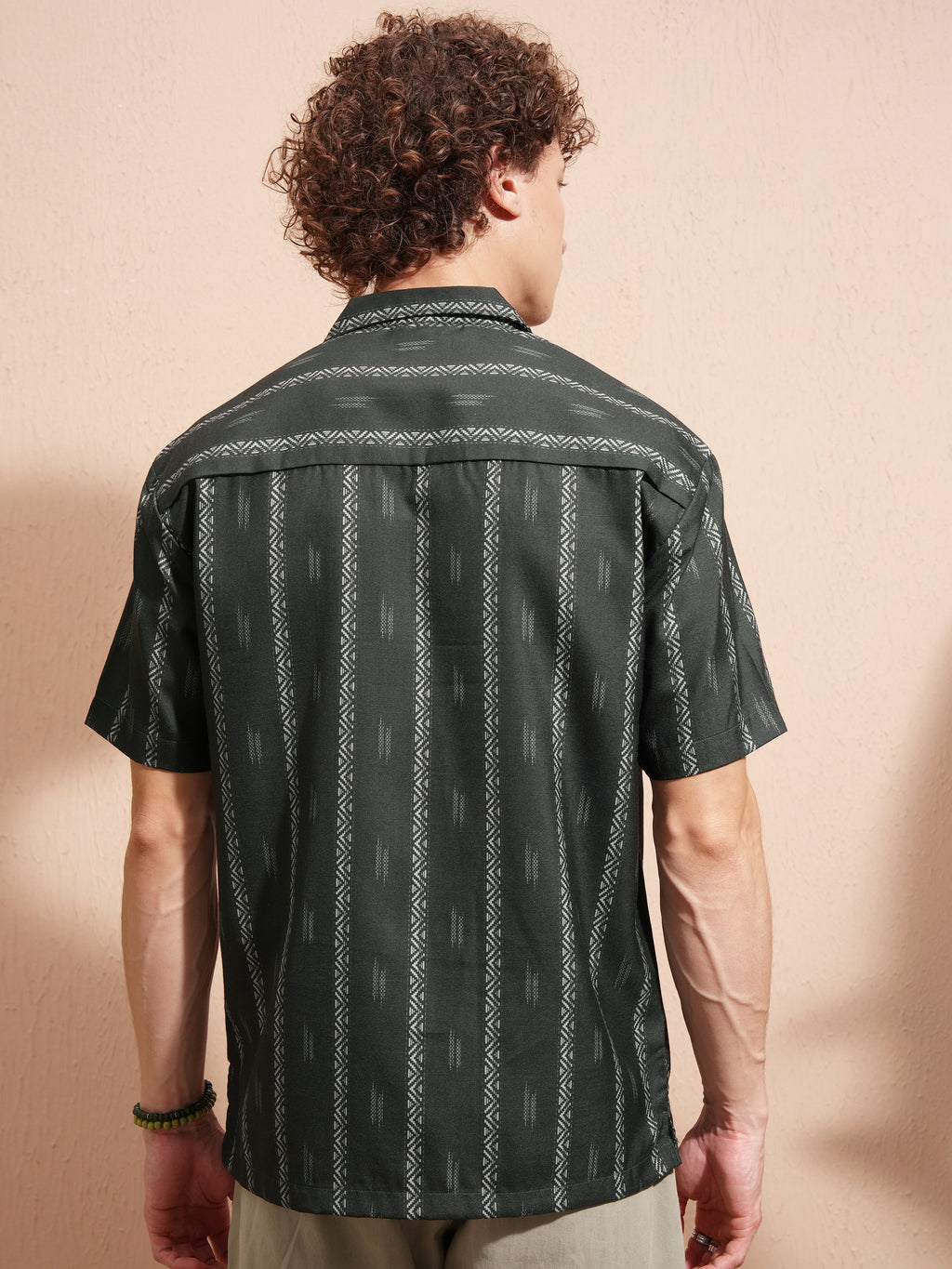 Highlander Men Green Printed Relaxed Fit Casual Shirt - Green - Image 3