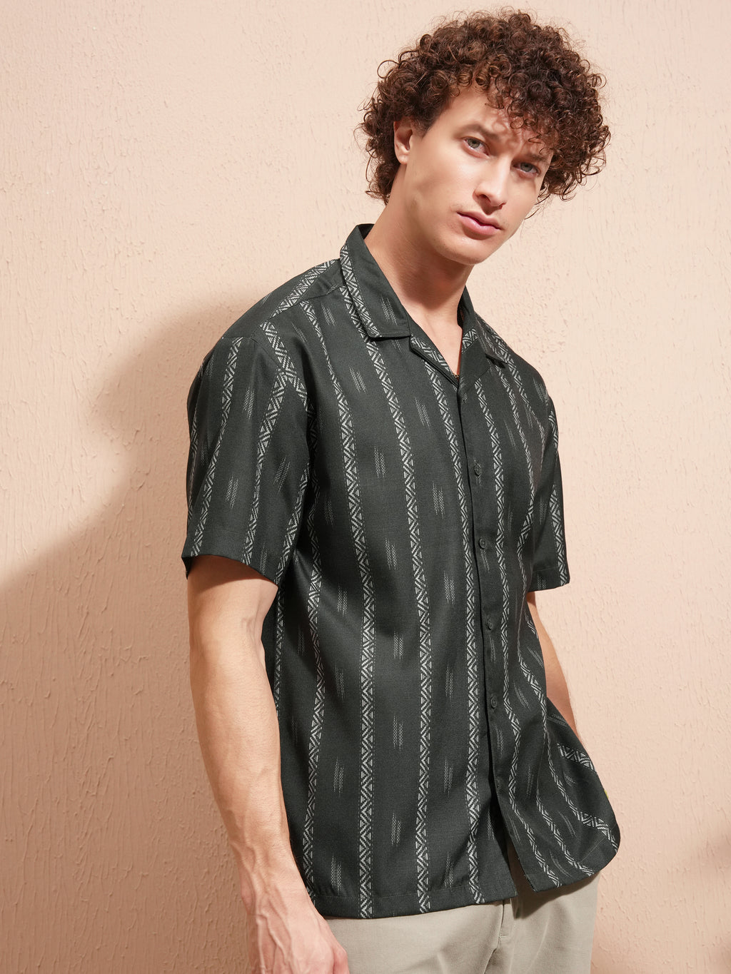 Highlander Men Green Printed Relaxed Fit Casual Shirt - Green - Image 6