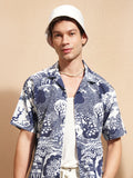 Highlander Men Blue Printed Relaxed Fit Casual Shirt - Blue - Image 1