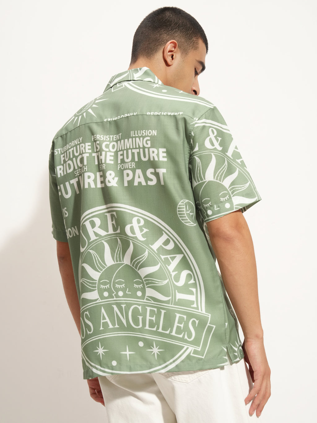 Highlander Men Green Printed Relaxed Fit Casual Shirt - Green - Image 1
