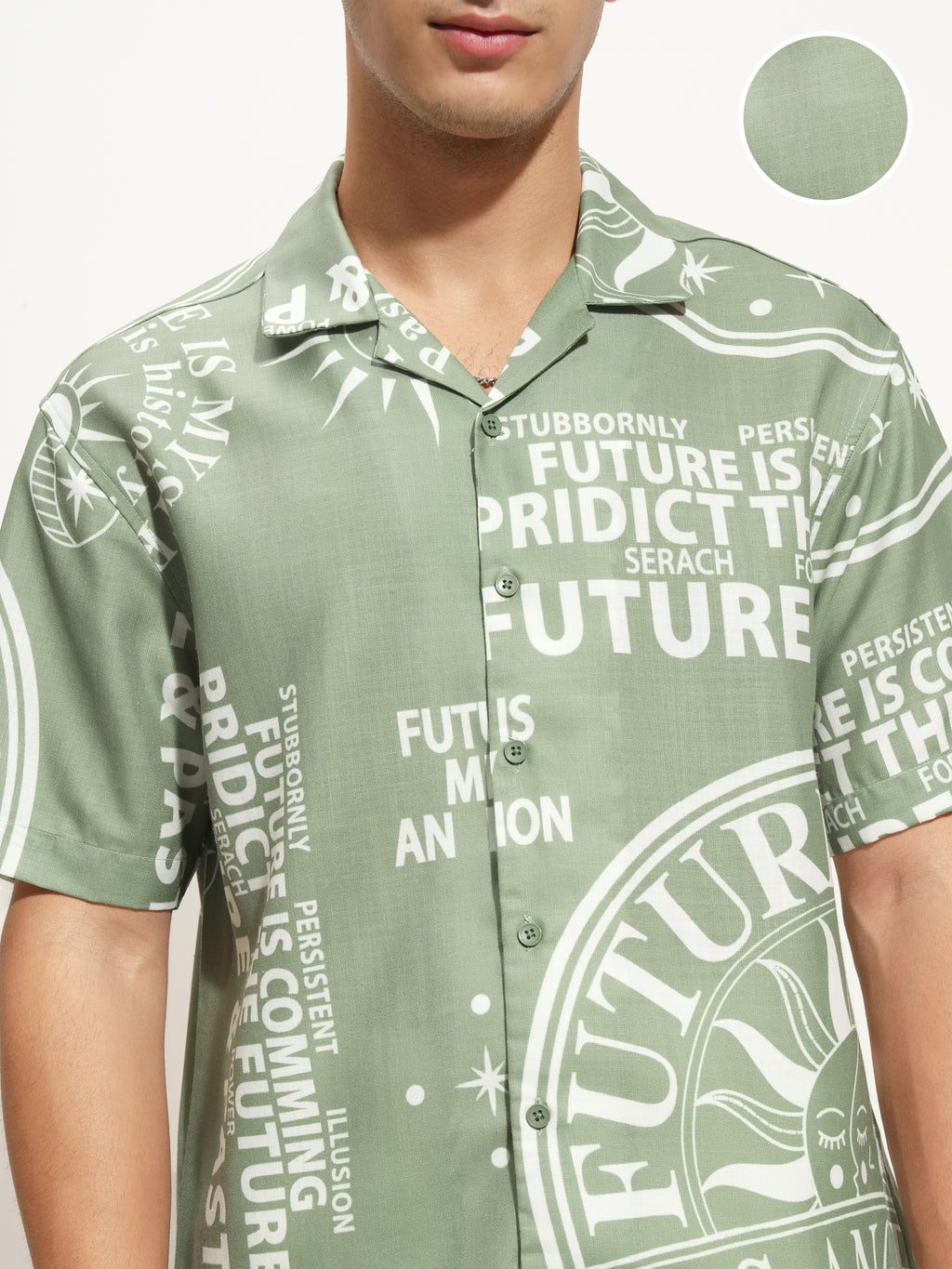 Highlander Men Green Printed Relaxed Fit Casual Shirt - Green - Image 5