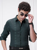 Highlander Men Green Checked Slim Fit Casual Shirt - Green - Image 1