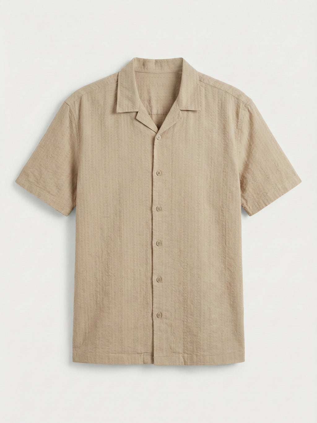 Highlander Men Beige Striped Regular Fit Casual Shirt - Beige - Image 4
