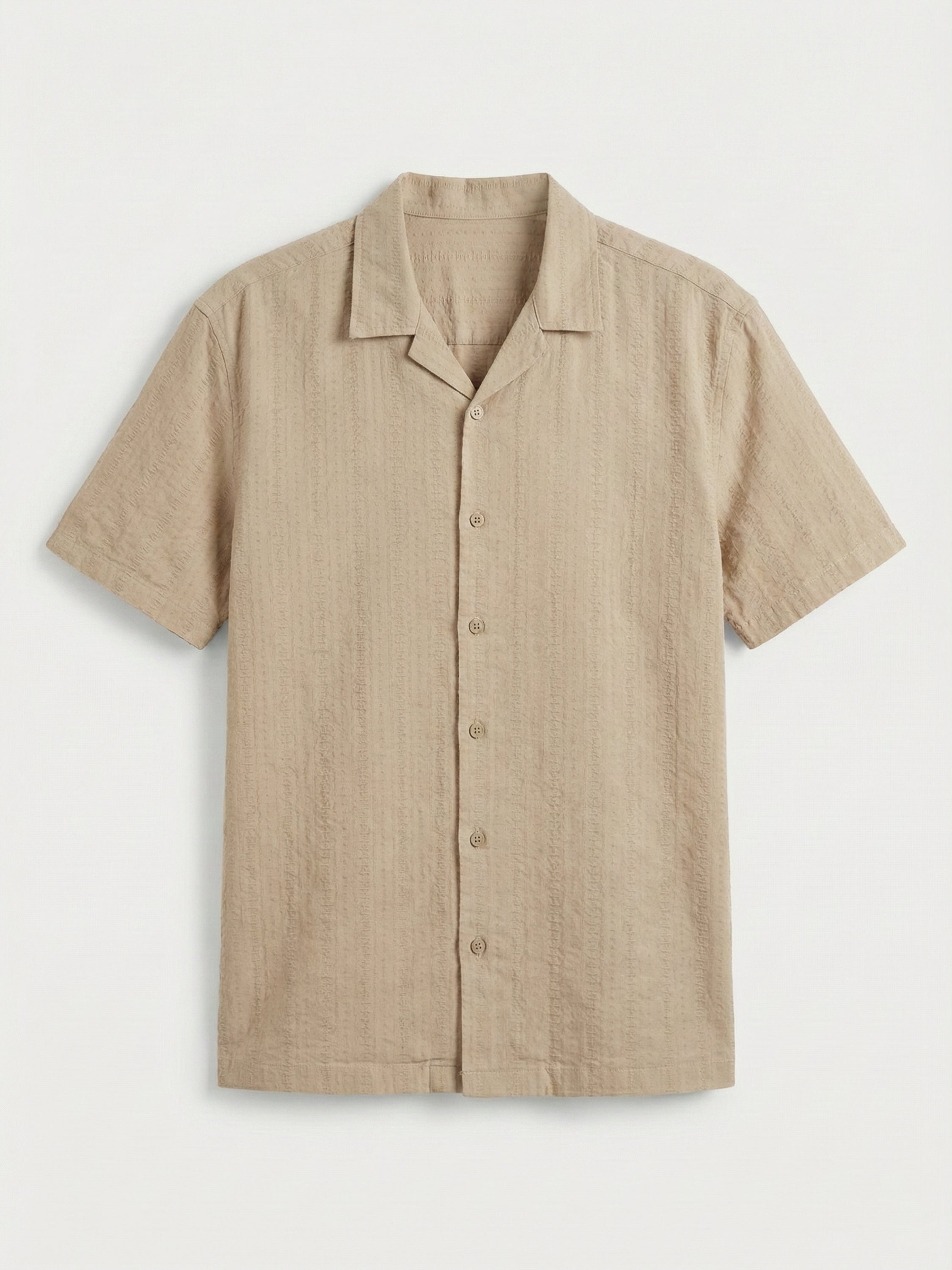 Highlander Men Beige Striped Regular Fit Casual Shirt - Beige - Image 4