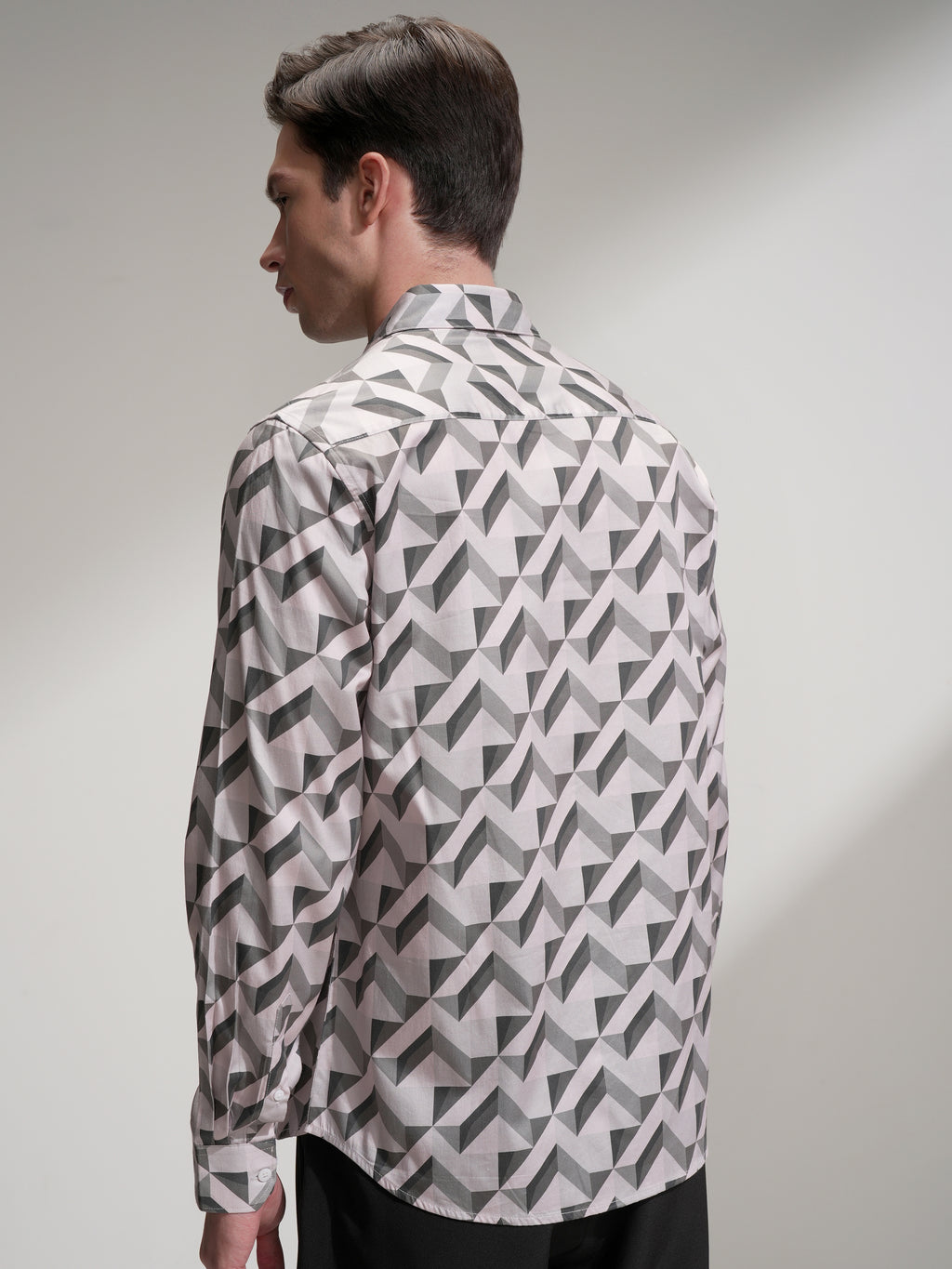 Highlander Men Multi Self Design Slim Fit Casual Shirt - Multi - Image 3