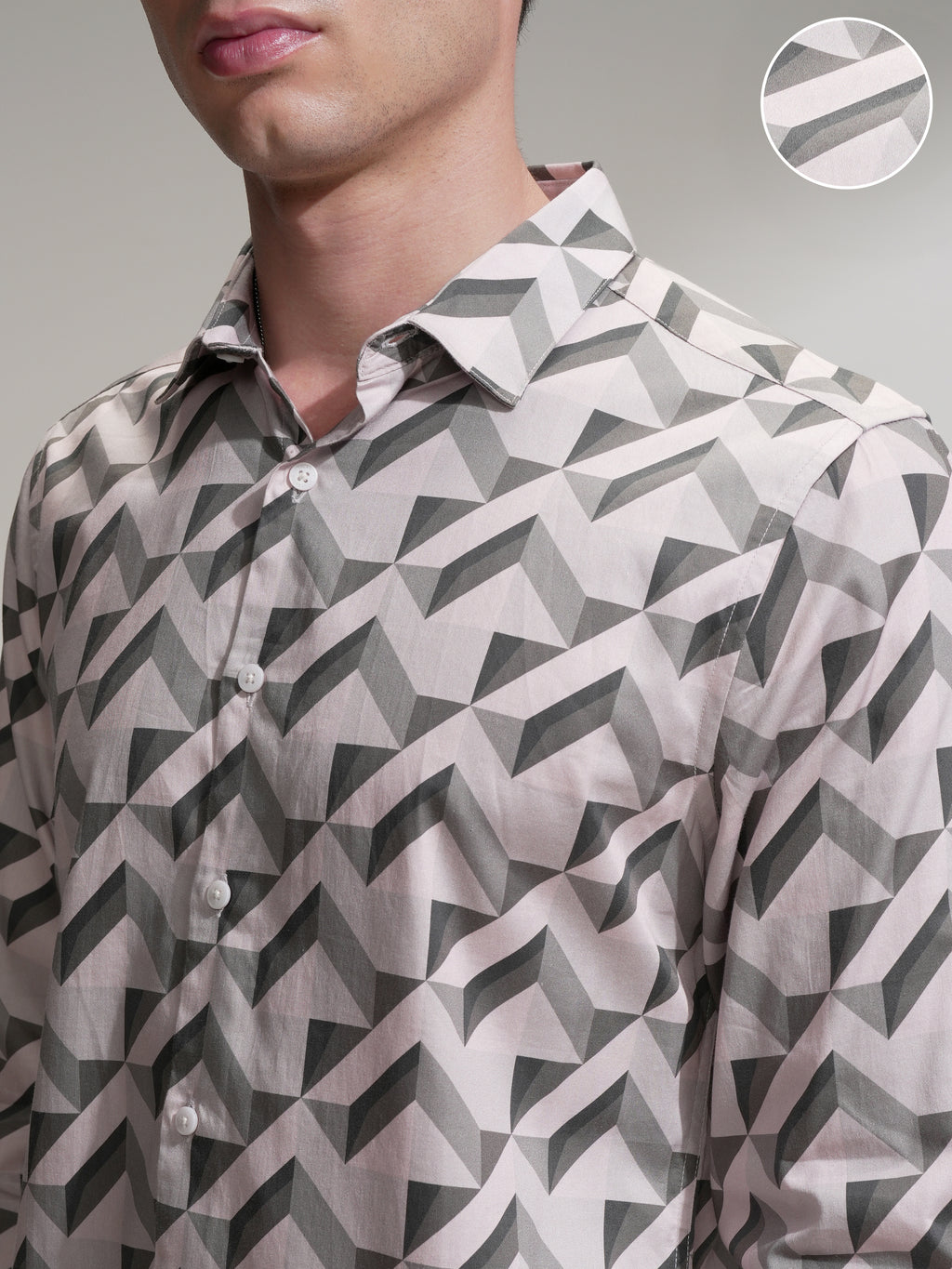 Highlander Men Multi Self Design Slim Fit Casual Shirt - Multi - Image 5